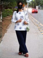 Blue Rose with Navy Slack